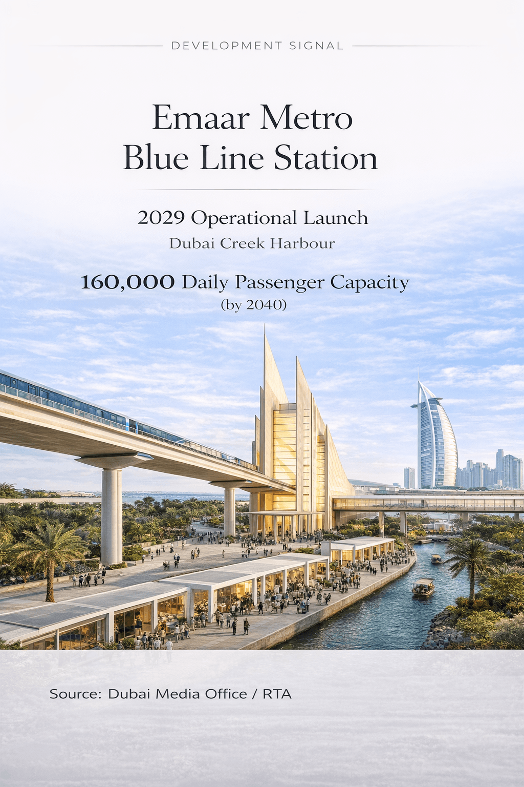 Dubai Creek: Emaar Metro Blue Line Station